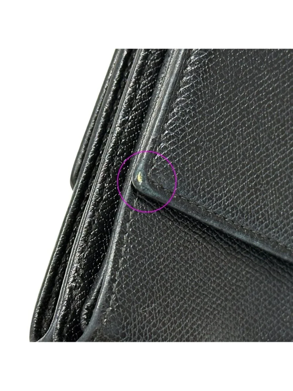 Chanel Wallet Coco Button Bifold Leather Black Simple Adult Logo